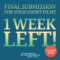 Only 1 Week until submissions close